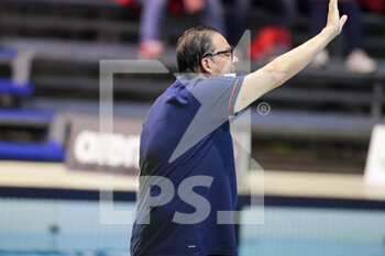 2021-02-05 - head coach C. Pavlidis (Olympiacos Piraeus) - SIS ROMA VS OLYMPIAKOS SF PIRAEUS - EURO LEAGUE WOMEN - WATERPOLO