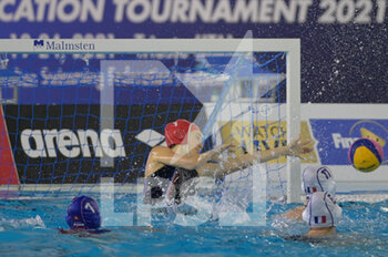 2021-01-20 - 1 GAAL Csenge Reka [ROLE: Goalkeeper] (France) - WOMEN'S WATERPOLO OLYMPIC GAME QUALIFICATION TOURNAMENT 2021 - FRANCE VS SLOVAKIA - OLYMPIC TROPHY - WATERPOLO