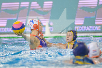 2021-01-22 -  7 ROGGE Bente [ROLE: Defender] (Netherlands) vs 6 STOMPHORST Nomi [ROLE: All-Round] (Netherlands)  - WOMEN'S WATERPOLO OLYMPIC GAME QUALIFICATION TOURNAMENT 2021 - NETHERLANDS VS KAZAKHSTAN - OLYMPIC TROPHY - WATERPOLO