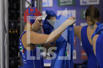 2021-01-23 - 13 SPARANO Fabiana [ROLE: Goalkeeper] (Italy)  - WOMEN'S WATERPOLO OLYMPIC GAME QUALIFICATION TOURNAMENT 2021 - OLYMPIC PASS - HUNGARY VS ITALY - OLYMPIC TROPHY - WATERPOLO