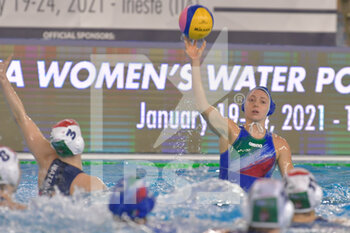 2021-01-23 - 5 QUEIROLO Elisa [ROLE: Wing] (Italy)  - WOMEN'S WATERPOLO OLYMPIC GAME QUALIFICATION TOURNAMENT 2021 - OLYMPIC PASS - HUNGARY VS ITALY - OLYMPIC TROPHY - WATERPOLO