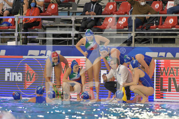 2021-01-23 - Italian Team - WOMEN'S WATERPOLO OLYMPIC GAME QUALIFICATION TOURNAMENT 2021 - OLYMPIC PASS - HUNGARY VS ITALY - OLYMPIC TROPHY - WATERPOLO