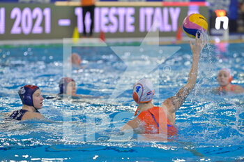 2021-01-24 -  4 VAN DER SLOOT Sabrina [ROLE: Wing] (Netherlands)  - WOMEN'S WATERPOLO OLYMPIC GAME QUALIFICATION TOURNAMENT 2021 - NETHERLANDS VS HUNGARY - OLYMPIC TROPHY - WATERPOLO
