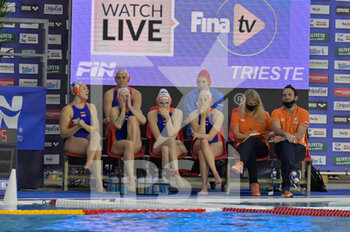 2021-01-24 - Hungary Team - WOMEN'S WATERPOLO OLYMPIC GAME QUALIFICATION TOURNAMENT 2021 - NETHERLANDS VS HUNGARY - OLYMPIC TROPHY - WATERPOLO