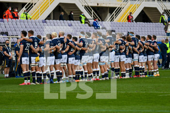 2020-11-14 - Scotland team during the national anthem - CATTOLICA TEST MATCH 2020 - ITALIA VS SCOZIA  - AUTUMN NATIONS SERIES - RUGBY