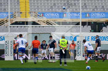 2020-11-14 - First 3 point for Italy team scored by Paolo Garbisi (Italy) on penalty kick - CATTOLICA TEST MATCH 2020 - ITALIA VS SCOZIA  - AUTUMN NATIONS SERIES - RUGBY