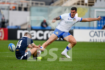 2020-11-14 - Marco Zanon (Italy) tackled by Darcy Graham (Scotland) - CATTOLICA TEST MATCH 2020 - ITALIA VS SCOZIA  - AUTUMN NATIONS SERIES - RUGBY