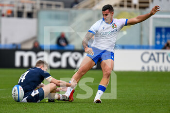 2020-11-14 - Marco Zanon (Italy) tackled by Darcy Graham (Scotland) - CATTOLICA TEST MATCH 2020 - ITALIA VS SCOZIA  - AUTUMN NATIONS SERIES - RUGBY
