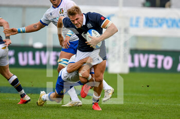 2020-11-14 - Chris Harris (Scotland) tackled by Marcello Violi (Italy) - CATTOLICA TEST MATCH 2020 - ITALIA VS SCOZIA  - AUTUMN NATIONS SERIES - RUGBY