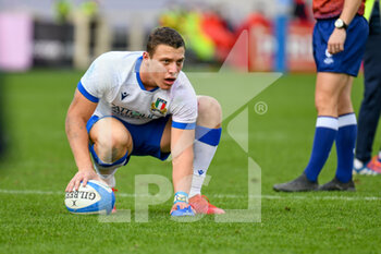 2020-11-14 - Paolo Garbisi (Italy) prepares fot the penalty kick - CATTOLICA TEST MATCH 2020 - ITALIA VS SCOZIA  - AUTUMN NATIONS SERIES - RUGBY