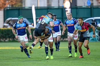 2018-12-08 - Monti Ioane placcaggio su James Lang - BENETTON TREVISO VS HARLEQUINS - CHALLENGE CUP - RUGBY