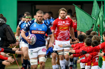 2019-01-12 - Dean Budd Capitano del Benetton ingresso in campo - BENETTON TREVISO VS AGEN RUGBY - CHALLENGE CUP - RUGBY