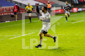 2020-12-11 - CA Brive Full Back Joris Jurand (15) calls for the mark during the European Rugby Challenge Cup, rugby union match between Leicester Tigers and CA Brive on December 11, 2020 at Welford Road Stadium in Leicester, England - Photo John Mallett / ProSportsImages / DPPI - LEICESTER TIGERS VS CA BRIVE - CHALLENGE CUP - RUGBY