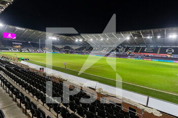 2020-12-12 - A general view of The Liberty Stadium during the European Rugby Challenge Cup, rugby union match between Ospreys and Castres on December 12, 2020 at the Liberty Stadium in Swansea, Wales - Photo Dan Minto / ProSportsImages / DPPI - OSPREYS VS CASTRES - CHALLENGE CUP - RUGBY
