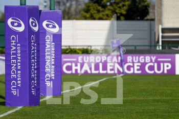 2021-04-03 - Challenge Cup logo, signs, flags - BENETTON TREVISO VS SUA LG AGEN - CHALLENGE CUP - RUGBY