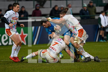 2020-01-18 - Cian Healy (Leinster) placcato da Irne Herbst (Treviso) - BENETTON TREVISO VS LEINSTER RUGBY - CHAMPIONS CUP - RUGBY