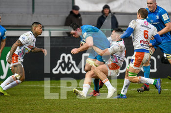 2020-01-18 - James Ryan (Leinster) placcato da Marco Zanon (Treviso) - BENETTON TREVISO VS LEINSTER RUGBY - CHAMPIONS CUP - RUGBY