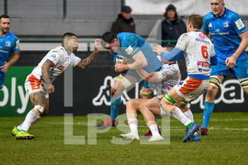 2020-01-18 - James Ryan (Leinster) placcato da Marco Zanon (Treviso) - BENETTON TREVISO VS LEINSTER RUGBY - CHAMPIONS CUP - RUGBY