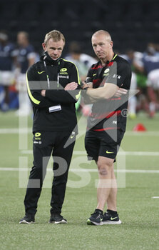2020-09-26 - Coaches of Saracens Kevin Sorrell, Phil Morrow during the Champions Cup, semi-final rugby union match between Racing 92 and Saracens on September 26, 2020 at Paris La Defense Arena in Nanterre near Paris, France - Photo Juan Soliz / DPPI - SEMI-FINAL - RACING 92 VS SARACENS - CHAMPIONS CUP - RUGBY
