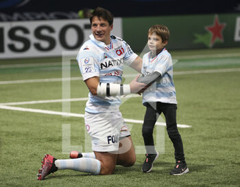 2020-09-26 - Fran..ois Trinh-Duc of Racing 92 celebrates the victory following the Champions Cup, semi-final rugby union match between Racing 92 and Saracens on September 26, 2020 at Paris La Defense Arena in Nanterre near Paris, France - Photo Juan Soliz / DPPI - SEMI-FINAL - RACING 92 VS SARACENS - CHAMPIONS CUP - RUGBY