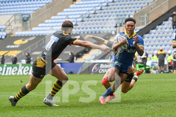 2021-04-03 - ASM Clermont Auvergne full back Kotaro Matsushima (15) runs to score a try during the European Rugby Champions Cup, round of 16, rugby union match between Wasps and ASM Clermont Auvergne on April 3, 2021 at the Ricoh Arena in Coventry, England - Photo Dennis Goodwin / ProSportsImages / DPPI - WASPS VS ASM CLERMONT AUVERGNE - CHAMPIONS CUP - RUGBY
