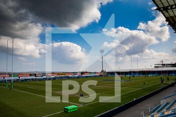2021-04-10 - A general view of Sandy Park, home of Exeter Chiefs ahead of the European Rugby Champions Cup, quarter-final rugby union match between Exeter Chiefs and Leinster Rugby on April 10, 2021 at Sandy Park in Exeter, England - Photo Simon King / ProSportsImages / DPPI - EXETER CHIEFS VS LEINSTER RUGBY - CHAMPIONS CUP - RUGBY