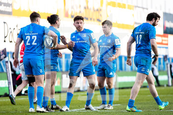 2021-04-10 - Jordan Larmour of Leinster celebrates scoring his sides third try during the Heineken Champions Cup Rugby match between Exeter Chiefs and Leinster Rugby at Sandy Park, Exeter, United Kingdom on 10 April 2021. - EXETER CHIEFS VS LEINSTER RUGBY - CHAMPIONS CUP - RUGBY
