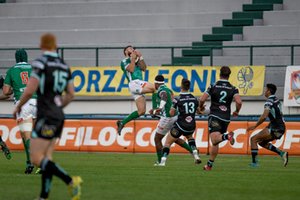 2018-11-03 - Presa a volo di Jayden Hayward - BENETTON TREVISO VS ULSTER RUGBY - GUINNESS PRO 14 - RUGBY