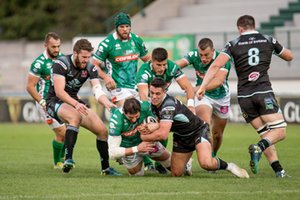 2018-11-03 - Alessandro Zanni placcato - BENETTON TREVISO VS ULSTER RUGBY - GUINNESS PRO 14 - RUGBY
