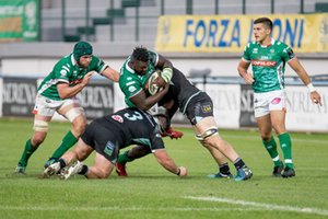 2018-11-03 - Derrick Appiah placcato - BENETTON TREVISO VS ULSTER RUGBY - GUINNESS PRO 14 - RUGBY