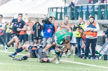 2019-03-02 - Monty Ioane sfugge al placcagio di Tom Brown - BENETTON RUGBY VS EDINBURGH RUGBY - GUINNESS PRO 14 - RUGBY