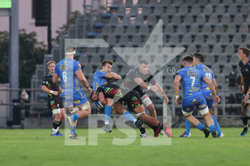 2019-10-05 - Iacopo Bianchi placca l’ala dei Dragons William Talbot-Davies - ZEBRE RUGBY VS DRAGONS - GUINNESS PRO 14 - RUGBY