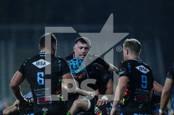 2019-10-05 - George Biagi carica i suoi in maul - ZEBRE RUGBY VS DRAGONS - GUINNESS PRO 14 - RUGBY