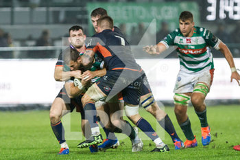 2019-11-02 - Tommaso Benvenuti  (Benetton Treviso)  tackled by Luke Crosbie (Edinburgh) - BENETTON TREVISO VS EDINBURGH RUGBY - GUINNESS PRO 14 - RUGBY