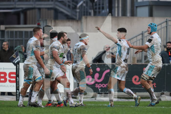 2019-11-09 - Hastings celebrates for the try scored by Horne - ZEBRE RUGBY VS GLASGOW WARRIORS - GUINNESS PRO 14 - RUGBY