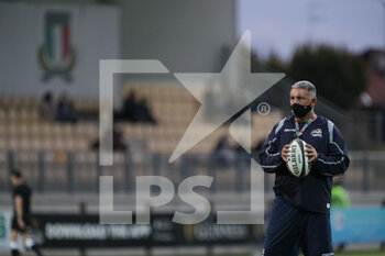 2020-10-02 - Zebre’s Head Coach Michael Bradley during the warm up - ZEBRE VS CARDIFF BLUES - GUINNESS PRO 14 - RUGBY