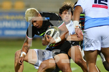 2020-10-02 - Junior Laloifi (Zebre) stopped by Lloyd Williams (Cardiff Blues) - ZEBRE VS CARDIFF BLUES - GUINNESS PRO 14 - RUGBY