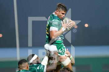 2020-10-10 - Eli Snyman (Treviso) fights for the ball after the touch - BENETTON TREVISO VS LEINSTER RUGBY - GUINNESS PRO 14 - RUGBY