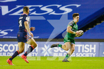 2020-10-25 - Alex Wooton (11) of Connacht Rugby scores a try during the Guinness Pro 14 rugby union match between Edinburgh Rugby and Connacht Rugby on October 25, 2020 at BT Murrayfield Stadium in Edinburgh, Scotland - Photo Malcolm Mackenzie / ProSportsImages / DPPI - EDINBURGH RUGBY VS CONNACHT RUGBY - GUINNESS PRO 14 - RUGBY