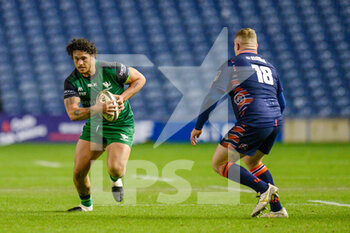 2020-10-25 - Dominic Robertson-McCloy (18) of Connacht Rugby charges at Murray McCallum (18) of Edinburgh Rugby during the Guinness Pro 14 rugby union match between Edinburgh Rugby and Connacht Rugby on October 25, 2020 at BT Murrayfield Stadium in Edinburgh, Scotland - Photo Malcolm Mackenzie / ProSportsImages / DPPI - EDINBURGH RUGBY VS CONNACHT RUGBY - GUINNESS PRO 14 - RUGBY