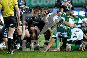 2020-11-29 - Richard Hibbard (Dragons) during the scrum - BENETTON VS DRAGONS - GUINNESS PRO 14 - RUGBY