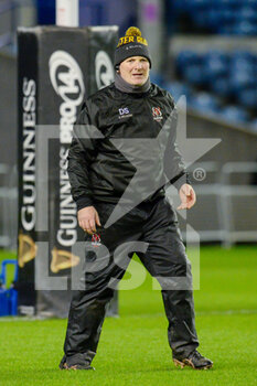 2020-11-30 - Ulster skills coach, Dan Soper during the warm up before the Guinness Pro 14 rugby union match between Edinburgh Rugby and Ulster Rugby on November 30, 2020 at BT Murrayfield stadium in Edinburgh, Scotland - Photo Malcolm Mackenzie / ProSportsImages / DPPI - EDINBURGH RUGBY VS ULSTER RUGBY - GUINNESS PRO 14 - RUGBY