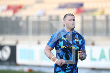 2021-02-27 - Ross Moriarty (Dragons) warms up before the match between Zebre and Dragons - ZEBRE RUGBY VS DRAGONS RUGBY - GUINNESS PRO 14 - RUGBY