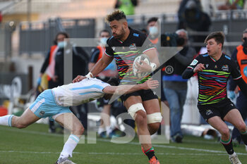 2021-03-06 - Junior Leavasa (Zebre) carries the ball - ZEBRE VS GLASGOW WARRIORS - GUINNESS PRO 14 - RUGBY