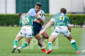 2021-03-14 - Rey Lee-Lo (Cardiff) tackled by Joaquin Riera (Benetton Treviso) - BENETTON TREVISO VS CARDIFF BLUES - GUINNESS PRO 14 - RUGBY