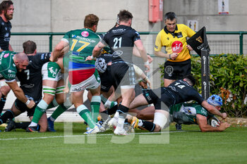 2021-04-24 - Gianmarco Lucchesi (Benetton Treviso) scores a try - RAINBOW CUP 2021 - BENETTON TREVISO VS GLASGOW WARRIORS - GUINNESS PRO 14 - RUGBY