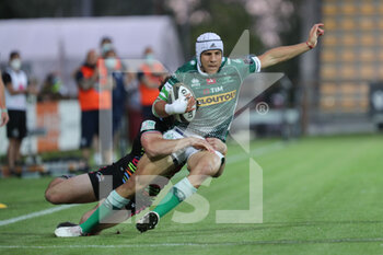2021-05-07 - Ignacio Brex (Benetton rugby) is tackled by Enrico Lucchin - RAINBOW CUP - BENETTON TREVISO VS ZEBRE RUGBY - GUINNESS PRO 14 - RUGBY