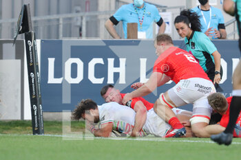 2021-06-11 - Federico Mori (Zebre) scores a try - RAINBOW CUP 2021 - ZEBRE RUGBY VS MUNSTER - GUINNESS PRO 14 - RUGBY