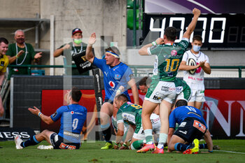 2021-06-19 - Happiness of Dewaldt Duvenage (Benetton Treviso) after scoring a try - RAINBOW CUP 2021 FINAL - BENETTON TREVISO VS VODACOM BLUE BULLS - GUINNESS PRO 14 - RUGBY
