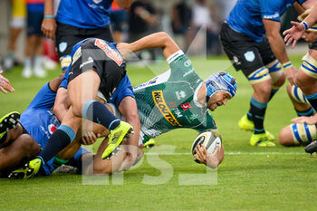 2021-06-19 - Gianmarco Lucchesi (Benetton Treviso) tackled - RAINBOW CUP 2021 FINAL - BENETTON TREVISO VS VODACOM BLUE BULLS - GUINNESS PRO 14 - RUGBY